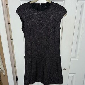Theory Black Glitter Mini Dress